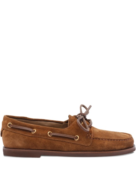 Mocasini Gianvito Rossi maro din piele intoarsa