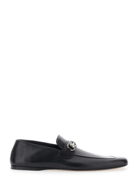 Mocasini Gucci 'Horsebit' negri din piele
