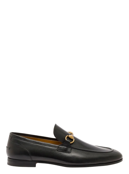Mocasini Loafer 'Jordaan' with Leather Clamp Detail Black Men