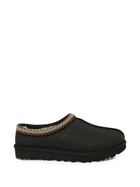 Mocasini UGG negri din piele si poliester reciclat