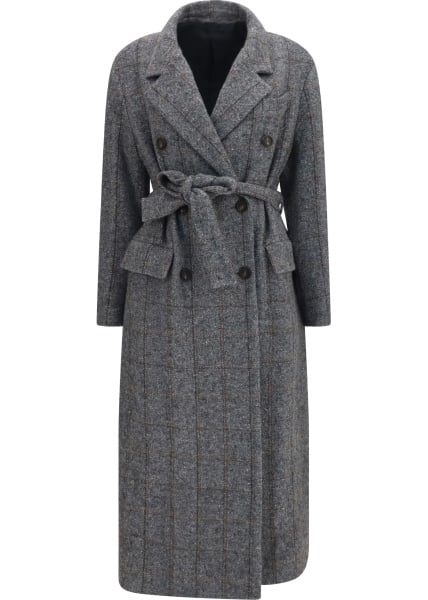 Palton Long alpaca-blend Coat with belt