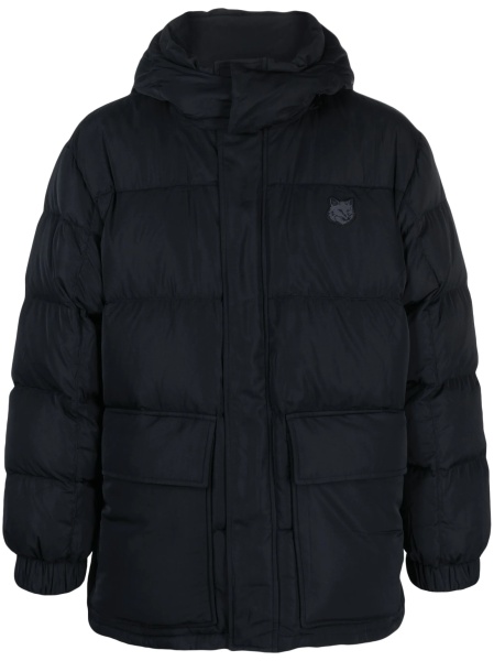 Palton MAISON KITSUNÉ negru din polyester