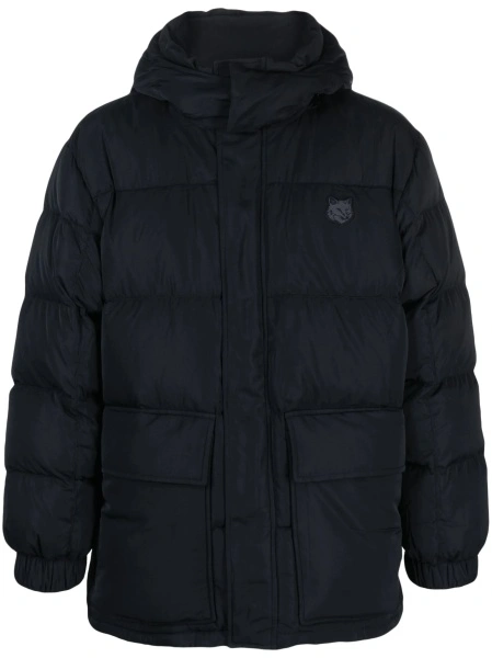 Palton MAISON KITSUNÉ negru din polyester