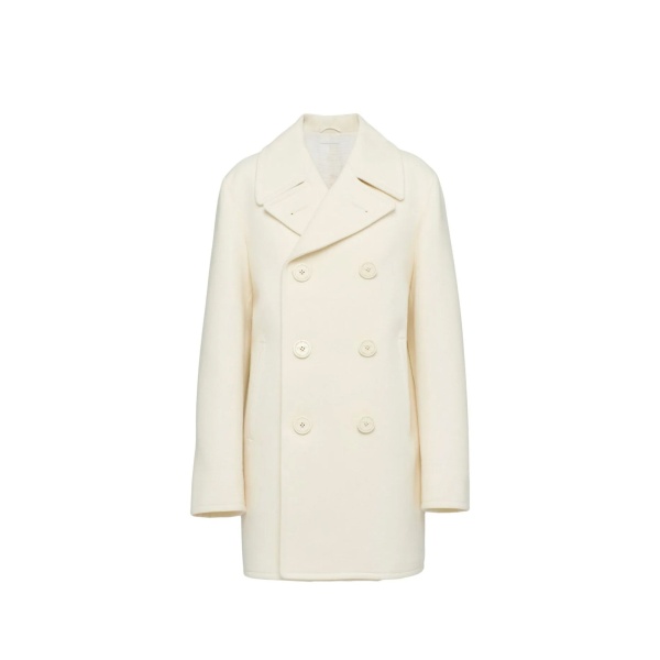 Palton Prada Double-Breasted Wool Coat