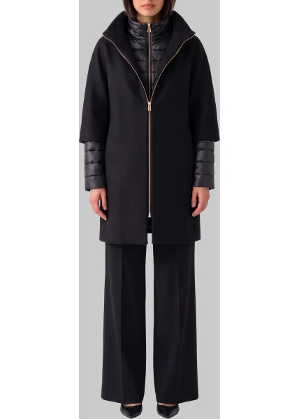 Palton Ultra-Light Coat In Eco Wool And Nylon