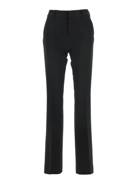 Pantaloni Black High-Waisted Pants with Welt Pockets