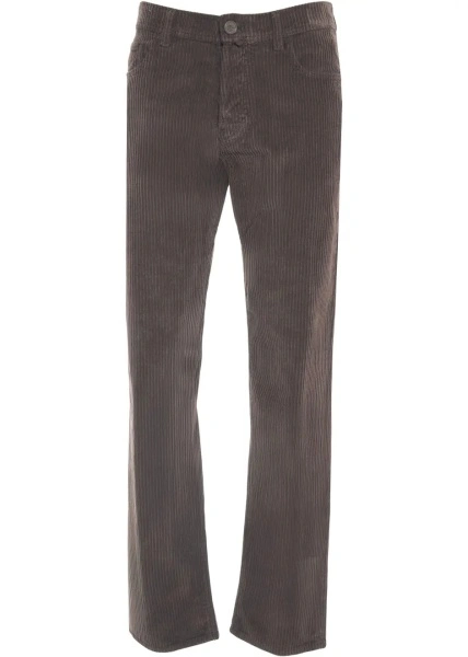 Pantaloni casual Jacob Cohen maro din catifea reiata 'Edo'
