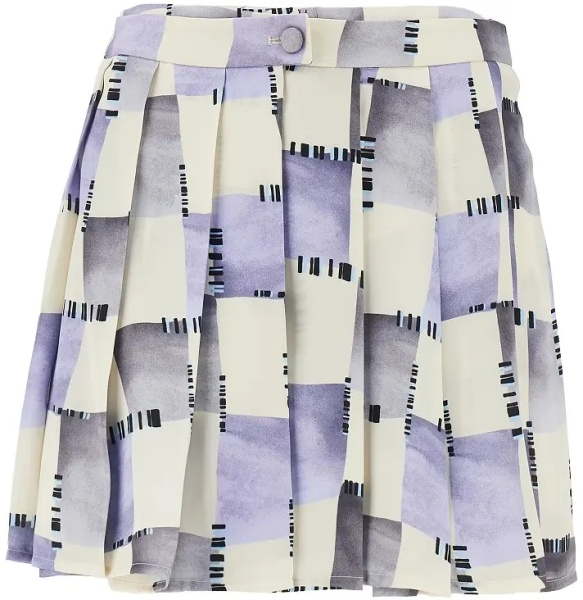 Pantaloni Check print satin skorts
