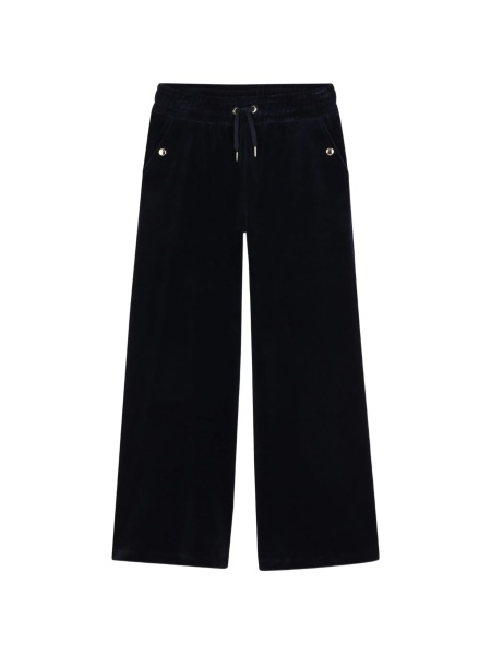 Pantaloni Chloe albastri din bumbac