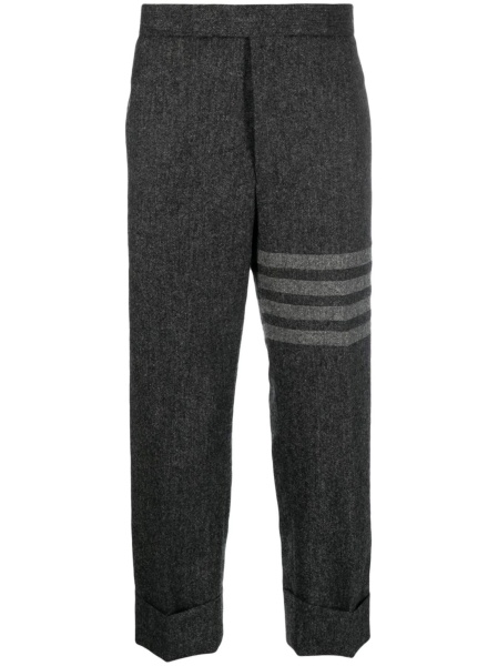 Pantaloni conici Thom Browne gri din lana