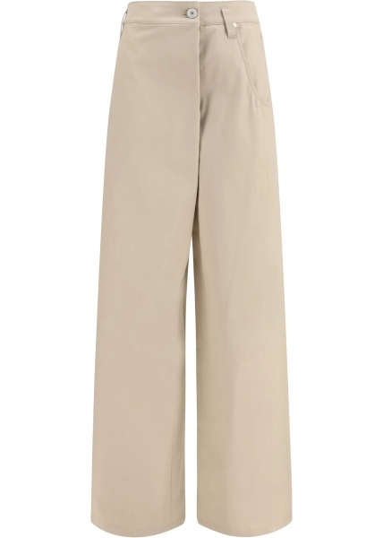 Pantaloni Cotton Loose Wrap Pants with monili