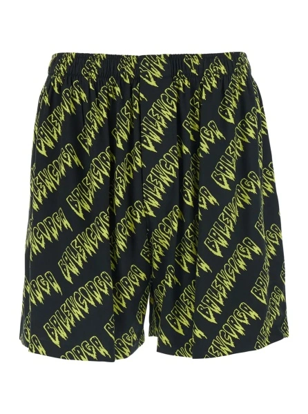 Pantaloni CREEPER VISCOSE Yellow Shorts with Side Pockets for Men