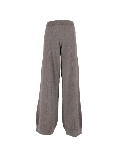 Pantaloni de trening Fabiana Filippi gri din lana si matase