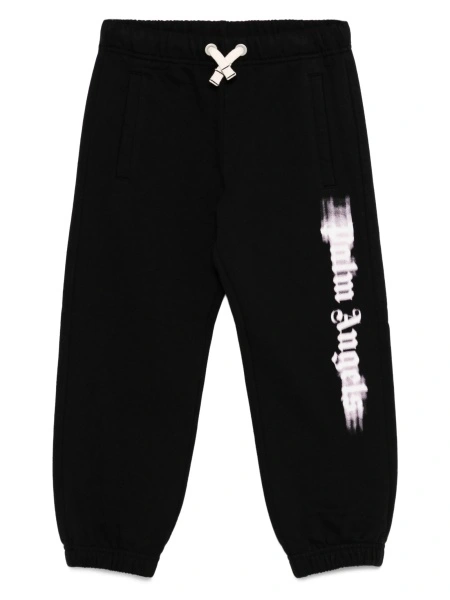 Pantaloni de trening Palm Angels negri din bumbac