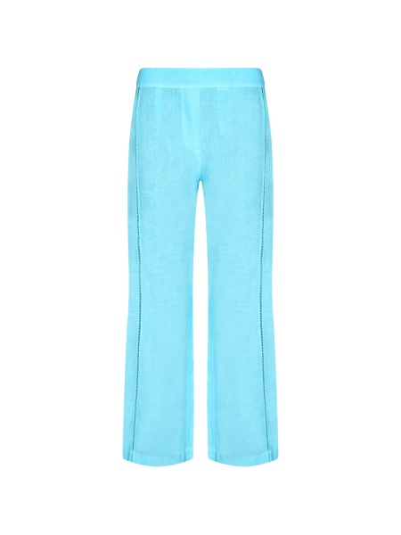 Pantaloni drepti 120% LINO albastri
