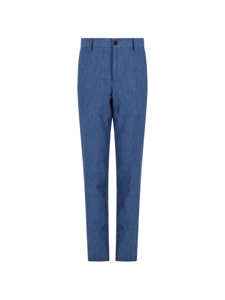 Pantaloni drepti 120% LINO albastri