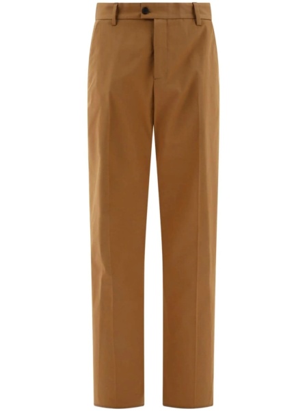 Pantaloni drepti Alexander McQueen maro din bumbac si polyester