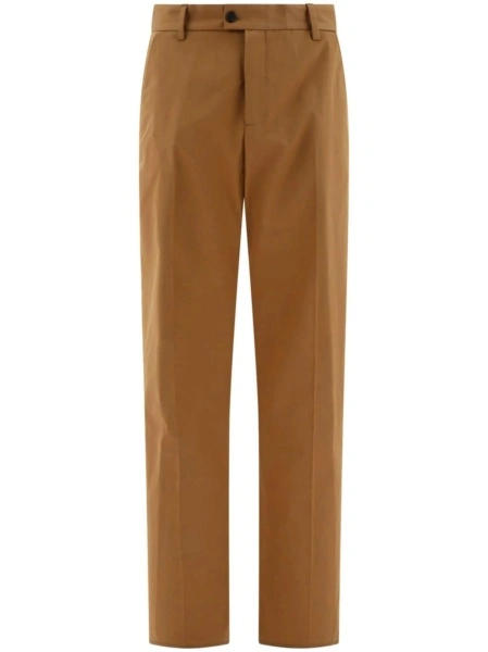 Pantaloni drepti Alexander McQueen maro din bumbac si polyester