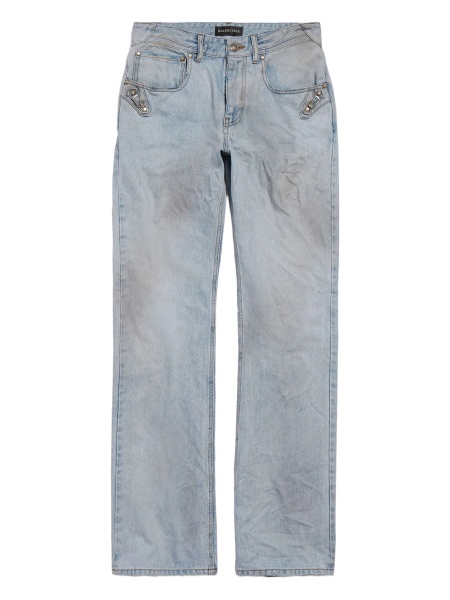 Pantaloni drepti Balenciaga albastri