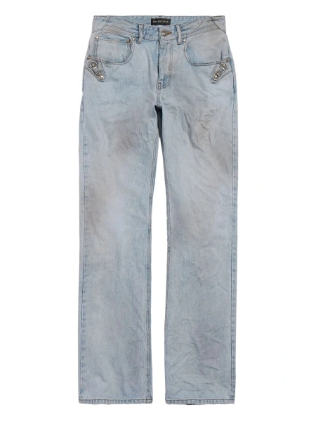 Pantaloni drepti Balenciaga albastri