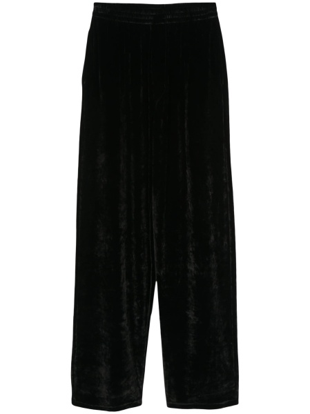 Pantaloni drepti Balenciaga negri din elastan si vascoza