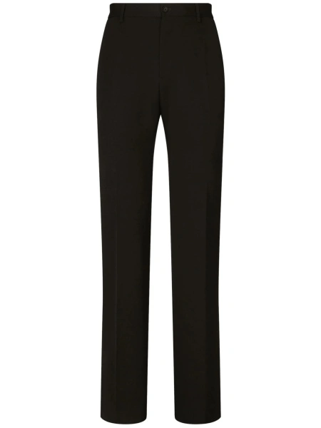 Pantaloni drepti Dolce & Gabbana negri