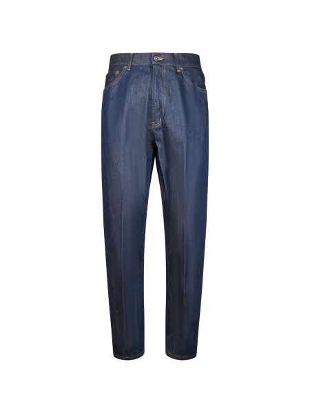 Pantaloni drepti Dondup albastri