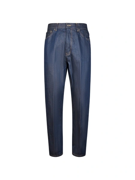 Pantaloni drepti Dondup albastri
