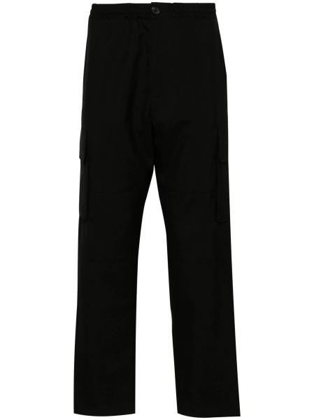 Pantaloni drepti Marni negri din lana