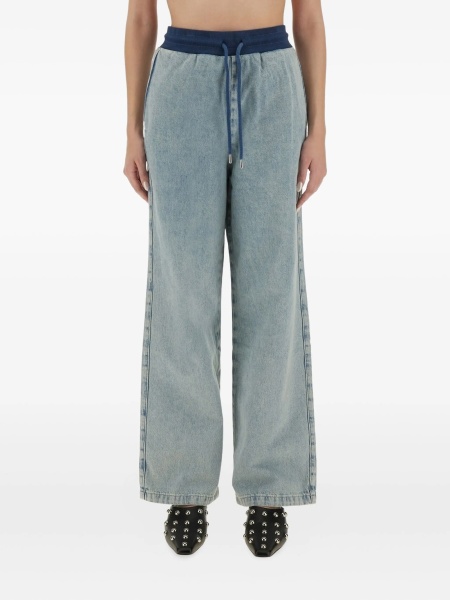 Pantaloni drepti MOSCHINO JEANS albastri