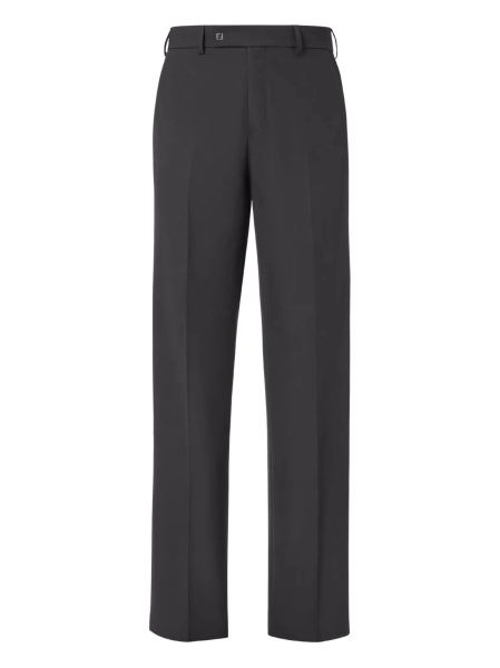 Pantaloni eleganti Fendi negri din lana si bumbac
