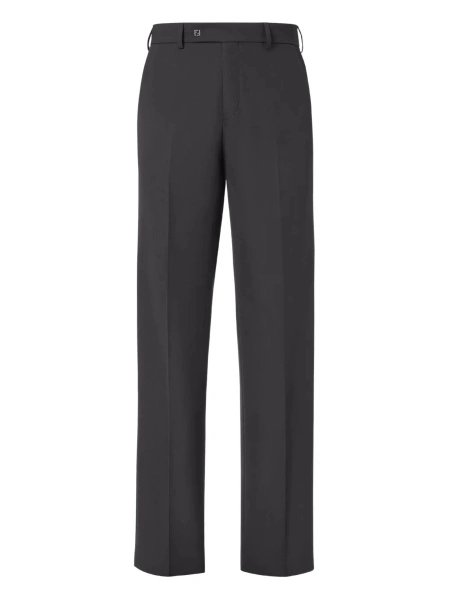 Pantaloni eleganti Fendi negri din lana si bumbac