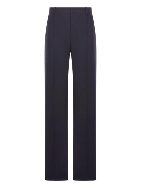 Pantaloni eleganti Saint Laurent albastri din lana