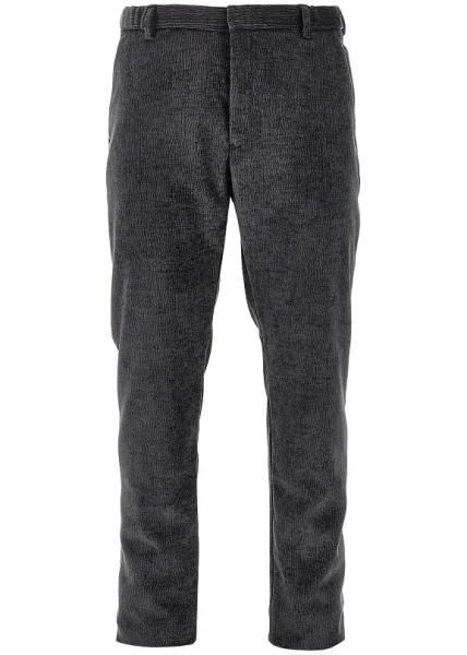 Pantaloni Emporio Armani gri din catifea
