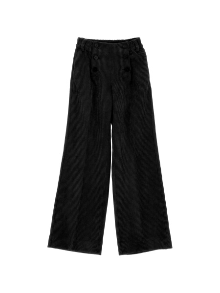 Pantaloni Ermanno Scervino Kids negri din poliamida si polyester