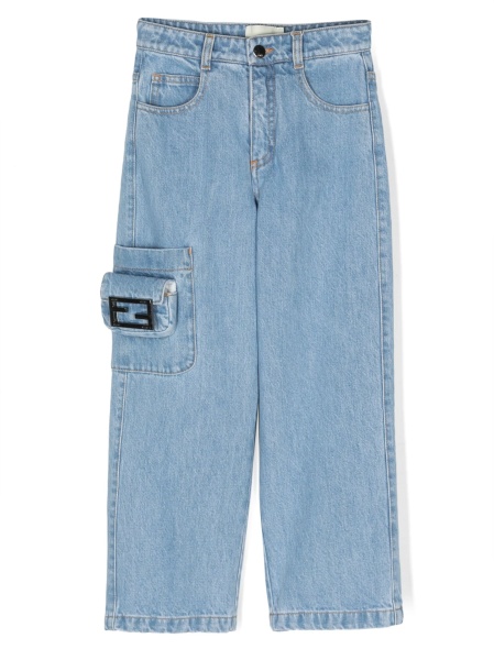 Pantaloni Fendi albastri