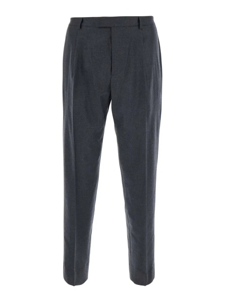 Pantaloni Grey Pants with semi-elasticated waist in wool Blend men