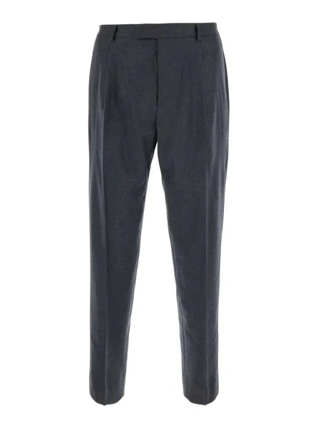 Pantaloni LOW BRAND gri din lana