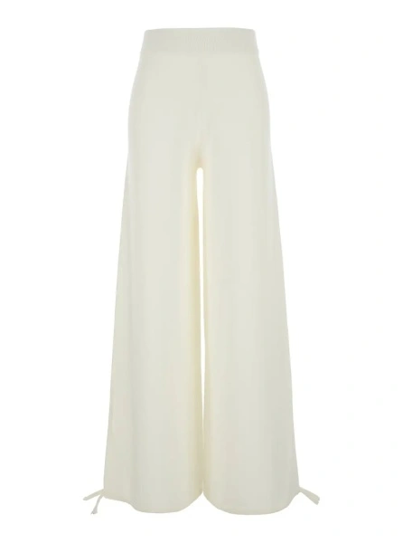 Pantaloni Max Mara albi din lana