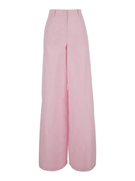 Pantaloni MSGM roz din bumbac