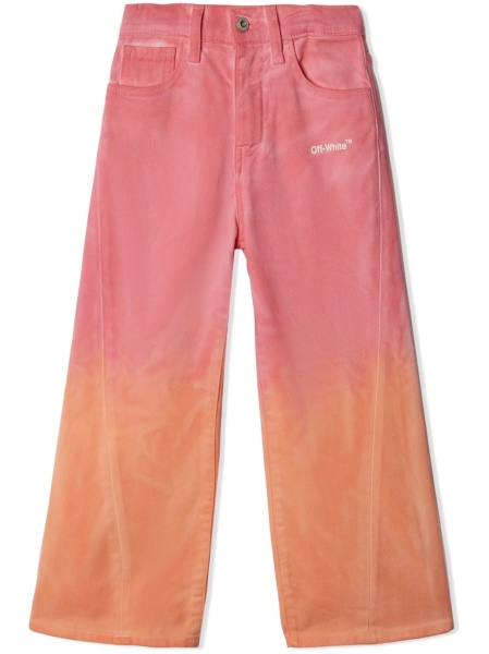 Pantaloni Off-White roz din bumbac