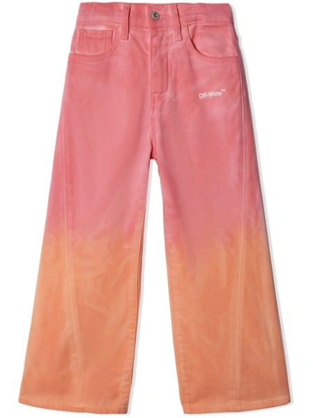 Pantaloni Off-White roz din bumbac