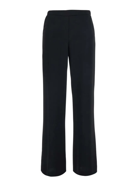 Pantaloni P.A.R.O.S.H. Black Pants with Elastic Waist and Wide Leg in Fabric for Women