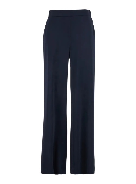 Pantaloni P.A.R.O.S.H. Blue Pants with Elastic Waist and Wide Leg in Women's Fabric
