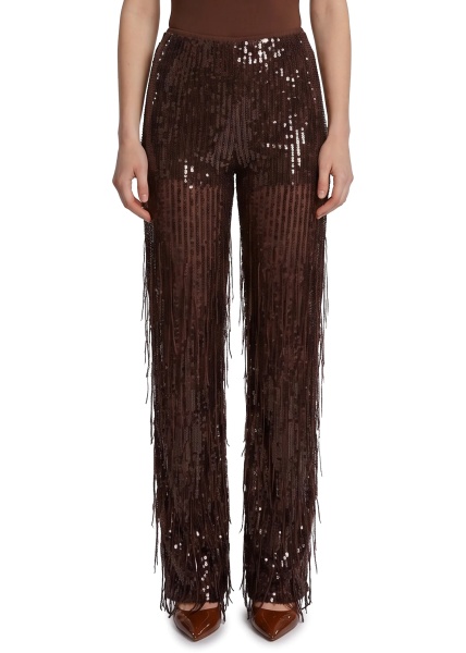 Pantaloni Pants With Sequin And Fringes