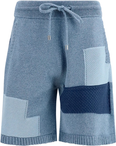 Pantaloni Patchwork cotton knit Shorts