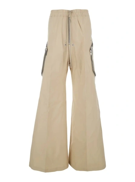 Pantaloni Rick Owens bej din bumbac