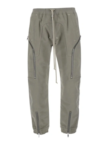 Pantaloni Rick Owens gri din bumbac 'Heizer'