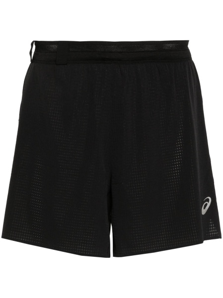 Pantaloni scurti ASICS negri din spandex/elastan si poliester reciclat