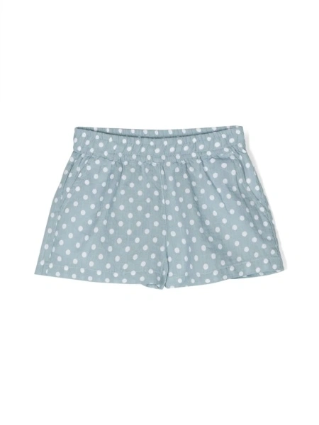 Pantaloni scurti Aspesi albastri din in si bumbac